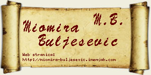 Miomira Bulješević vizit kartica